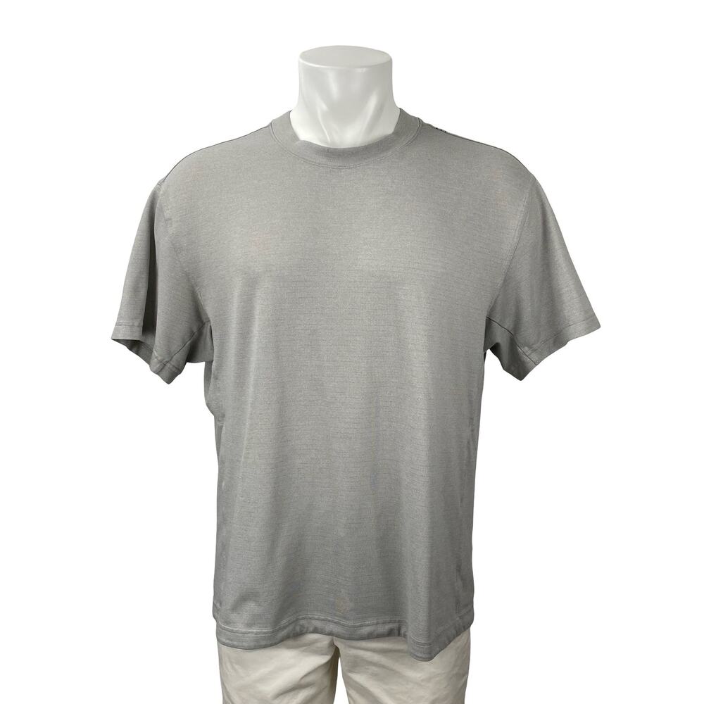 Lululemon Men's Gray Short Sleeve Crew Neck Workout Athletic T Shirt Tee Top L
